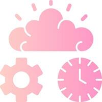 Quick Brain Solid Multi Gradient Icon vector