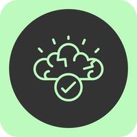 Mind Craze IQ Linear Round Icon vector