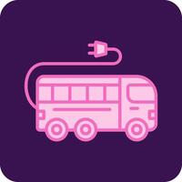 Electric Bus Vector Icon