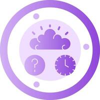 Quiz Flex IQ Glyph Gradient Icon vector