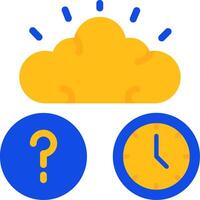 Quiz Flex IQ Flat Two Color Icon vector