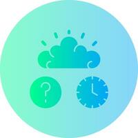 Quiz Flex IQ Gradient Circle Icon vector