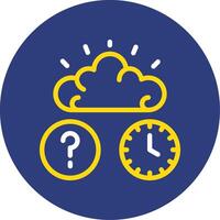 Quiz Flex IQ Dual Line Circle Icon vector