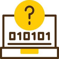 Quiz Swift Yellow Lieanr Circle Icon vector