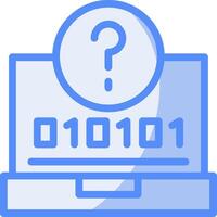 Quiz Swift Line Filled Blue Icon vector