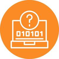 Quiz Swift Outline Circle Icon vector