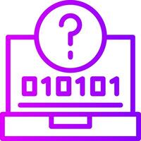 Quiz Swift Linear Gradient Icon vector