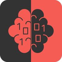Mind Rush Red Inverse Icon vector