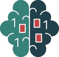 Mind Rush Glyph Two Color Icon vector