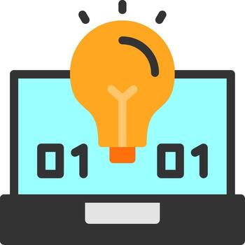 byte fenómeno plano icono vector