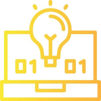 byte fenómeno lineal degradado icono vector