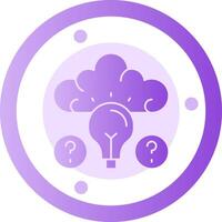 Quiz Wiz IQ Glyph Gradient Icon vector