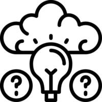 Quiz Wiz IQ Line Icon vector
