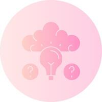 Quiz Wiz IQ Gradient Circle Icon vector