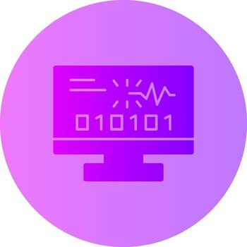 Byte Spark Gradient Circle Icon vector