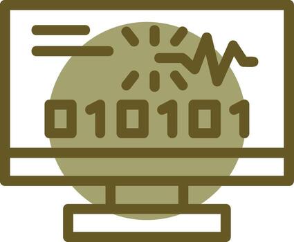 Byte Spark Linear Circle Icon vector