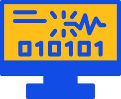 Byte Spark Flat Two Color Icon vector