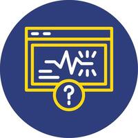 Quiz Spark Dual Line Circle Icon vector