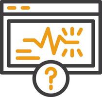 Quiz Spark Line Circle Icon vector