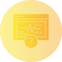 Quiz Spark Gradient Circle Icon vector