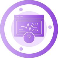 Quiz Spark Glyph Gradient Icon vector