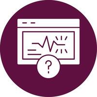 Quiz Spark Glyph Circle Icon vector