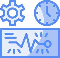 Quick Spark Line Filled Blue Icon vector