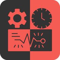 Quick Spark Red Inverse Icon vector