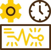 Quick Spark Yellow Lieanr Circle Icon vector