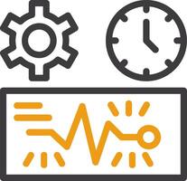 Quick Spark Glyph Two Color Icon vector