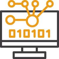 Byte Lift Line Circle Icon vector