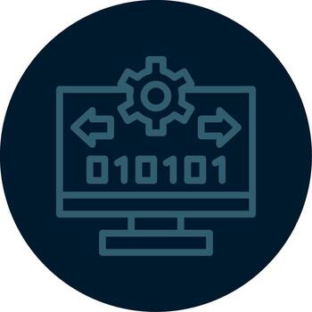 Byte Flow Line Multi color Icon vector