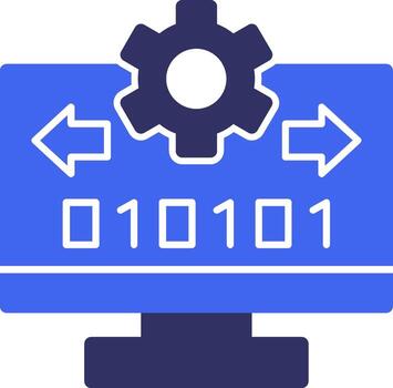 Byte Flow Solid Two Color Icon vector
