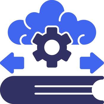 Learn Flow IQ Solid Two Color Icon vector