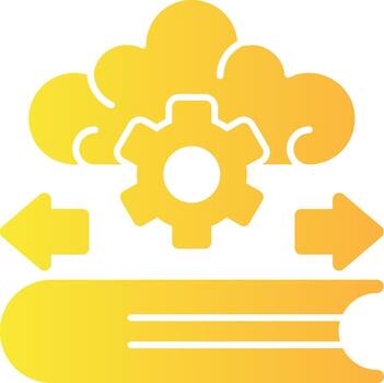 Learn Flow IQ Solid Multi Gradient Icon vector