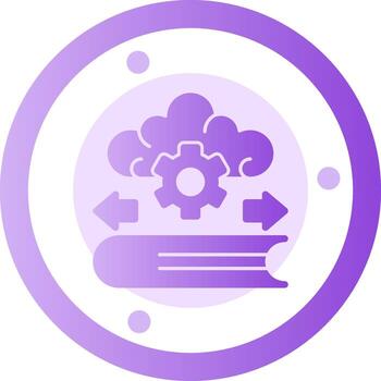 Learn Flow IQ Glyph Gradient Icon vector