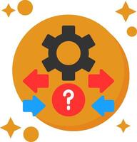 Quiz Flow Tailed Color Icon vector