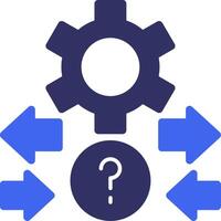 Quiz Flow Solid Two Color Icon vector