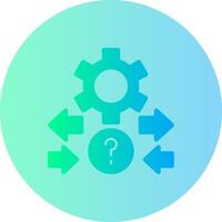 Quiz Flow Gradient Circle Icon vector