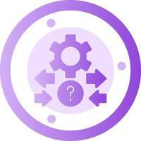 Quiz Flow Glyph Gradient Icon vector