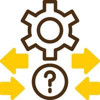 Quiz Flow Yellow Lieanr Circle Icon vector