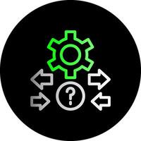 Quiz Flow Dual Gradient Circle Icon vector