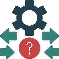 Quiz Flow Glyph Two Color Icon vector