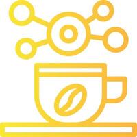 Coffee cup for informal networking Linear Gradient Icon vector