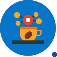 Coffee cup for informal networking Flat Shadow Icon vector