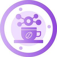 Coffee cup for informal networking Glyph Gradient Icon vector