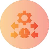 Quick Flow Gradient Circle Icon vector