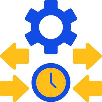 Quick Flow Flat Two Color Icon vector