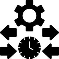 Quick Flow Glyph Icon vector