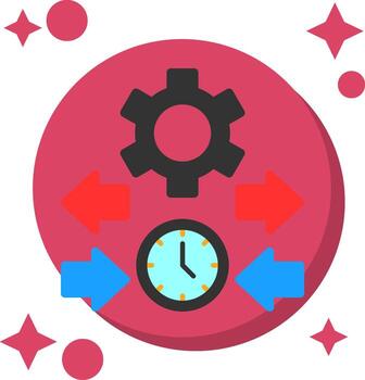 Quick Flow Tailed Color Icon vector